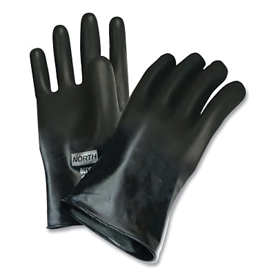 Butyl B161 Chemical Resistant Gloves, Size 9, Black, 16 ga, 11 in Length
