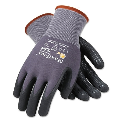 MaxiFlex Endurance MicroFoam Grip/Micro Dot Palm Coated Gloves, X-Small, Black/Gray, Palm and Finger Coated