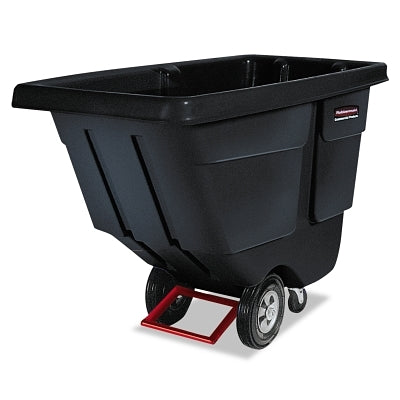 Rotomolded Tilt Truck, 1 yd Capacity Vol, 850 lb Load Capacity, Black