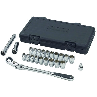 Pass-Thru Vortex Ratchet Set, 23 Pc, 3/8 in, 6 Point