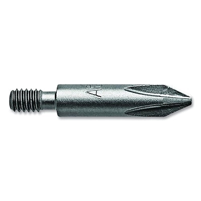 Phillips Power Bit, #1, 8-32 Screw Shank Power Drive, 1-3/16 in Length