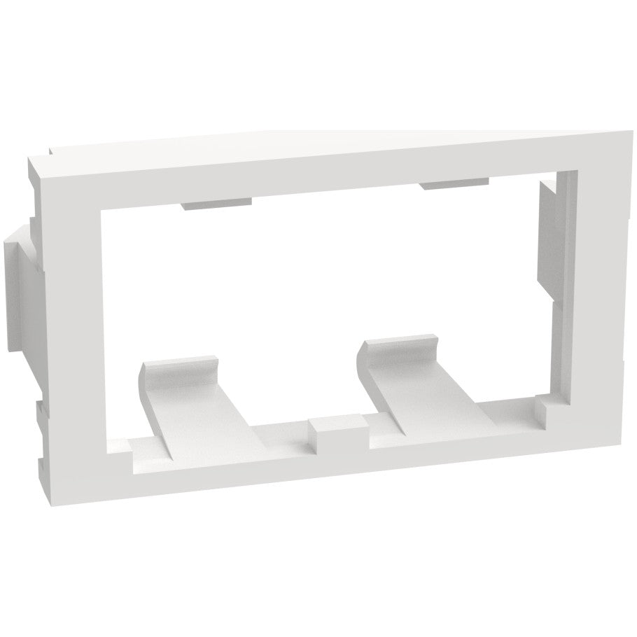 Mini-Com Flat 1/3 Size, Two Module Space, White