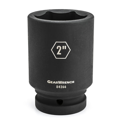 Impact Socket, 1 in Drive Size, 2-1/16 in Opening Size, 6-point, Deep Length