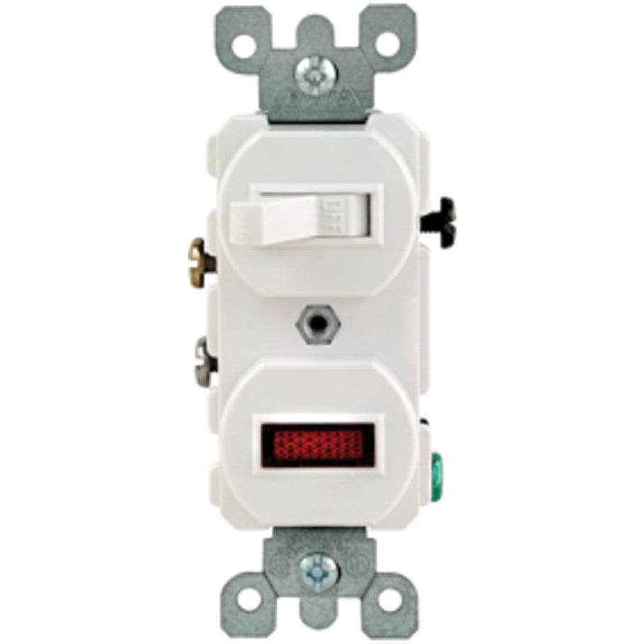 Duplex Style 3 Way Neon Pilot AC Combination Switch