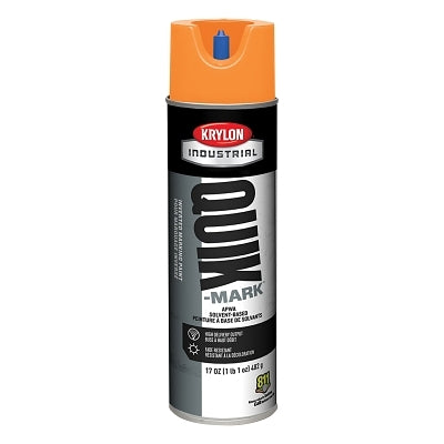 Quik-Mark Solvent-Based Inverted Marking Paint, 17 oz wt, Aerosol Can, APWA Bright Orange