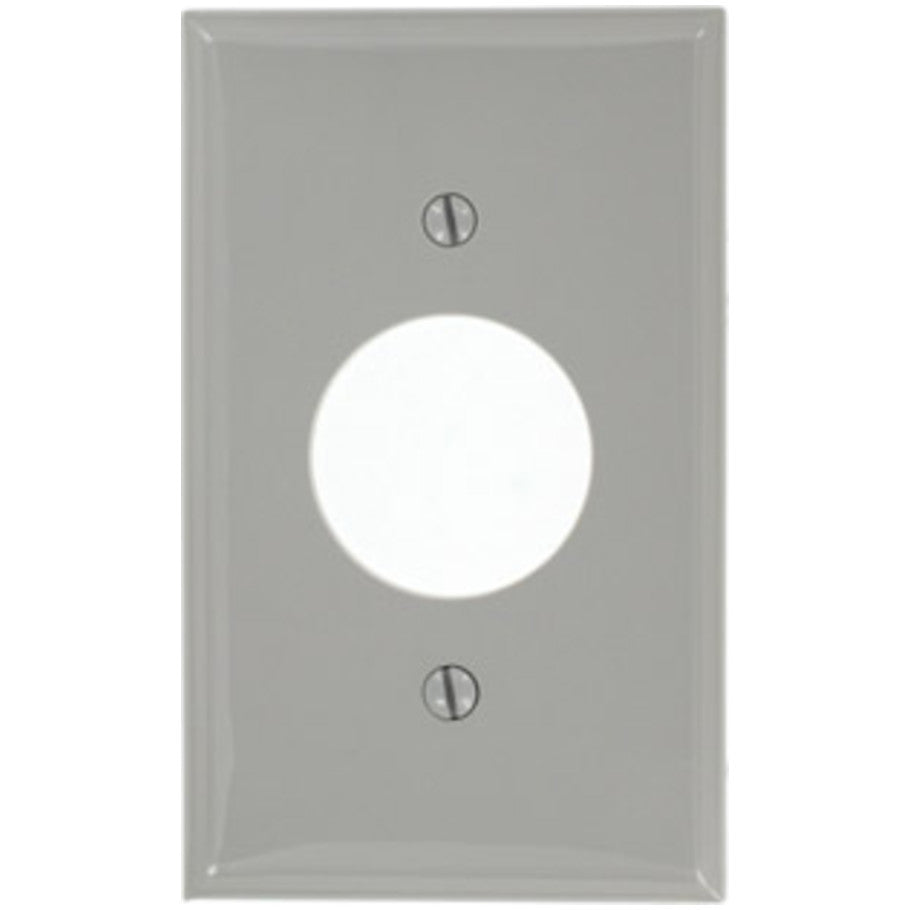 Device Mount Wall Plate For Single 1.406 Inch Dia. Device, 1-Gang, Gray