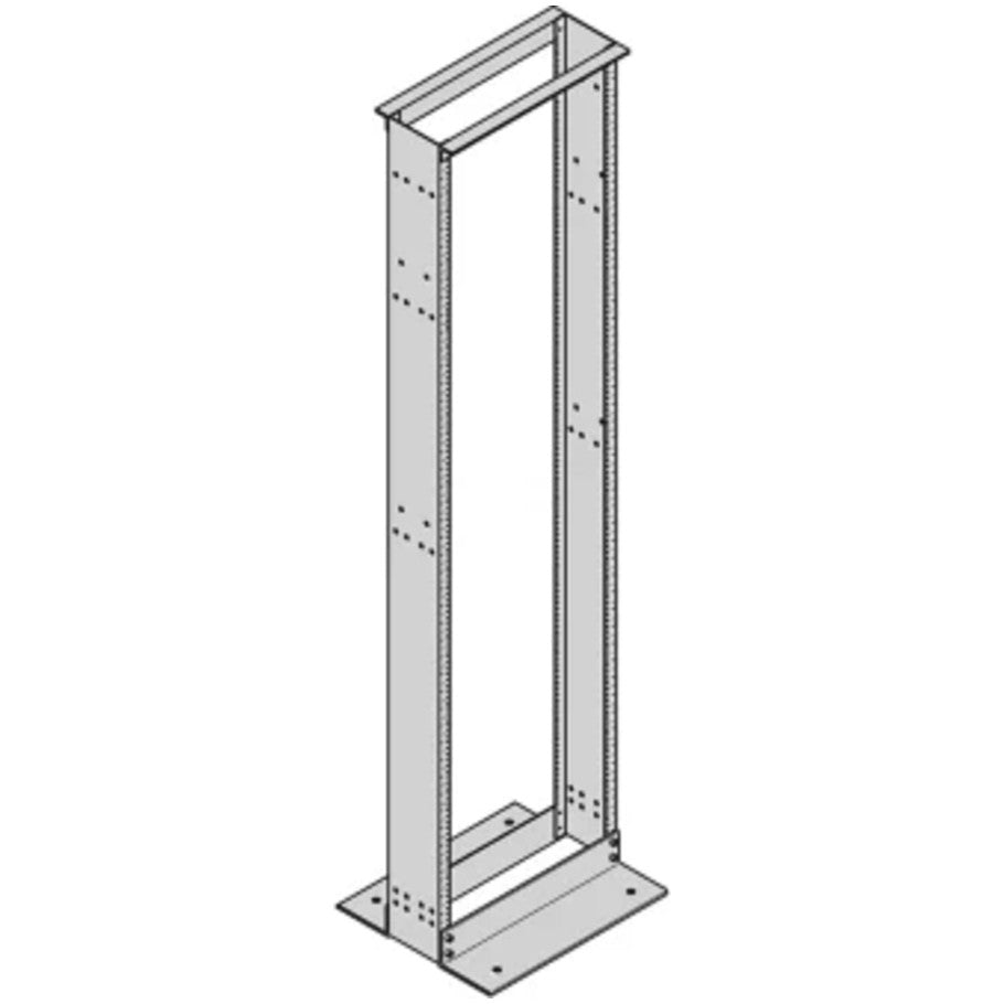 2- Post Equipment Rack, 19 in, Black