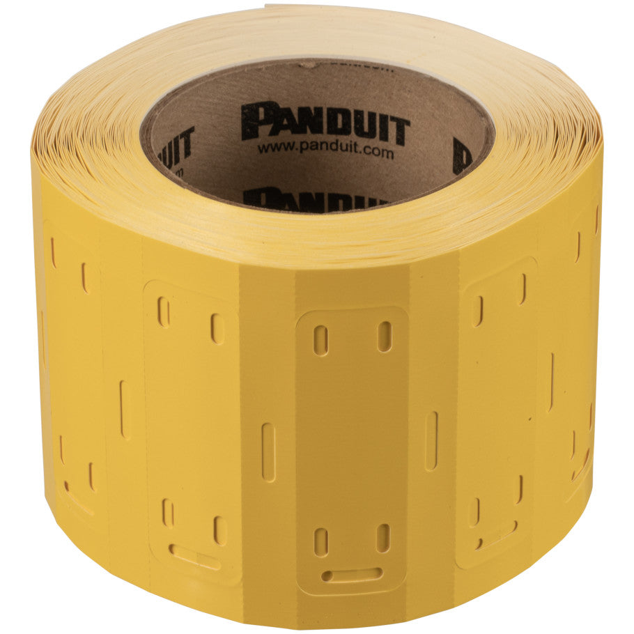 M300X100Y6T Mkr Plate, Polyester/Polyolefin, Yellow, TT, 1"x3", 1" PO H