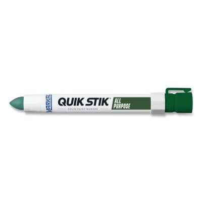 Quik Stik All Purpose Solid Paint Marker, 11/16 in Tip, 6 in L, Green