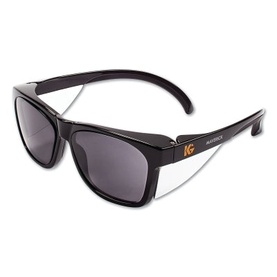 Maverick Safety Glasses, Smoke Polycarbonate KleenVision Anti-Fog Lens, Black Frame