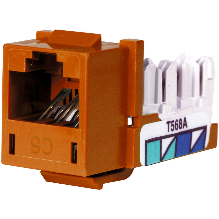 Xcelerator Cat 6 Keystone Jack, Orange
