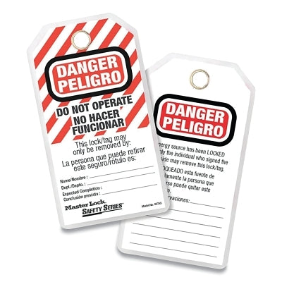 Do Not Operate Safety Tag, Spanish/English, 3-1/8 in W, 5-3/4 in H, White