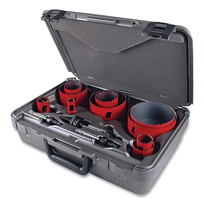 Hole Saw Kit, 14-Pc Electrician's Bi-Metal Hole Saws with Arbors and Case