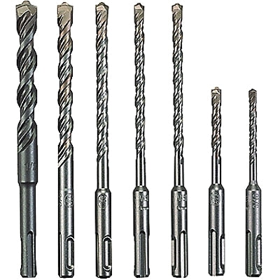 7 Piece Carbide SDS Hammer Drill Bit Sets, 3/16"; 1/4"; 5/16"; 3/8"; 1/2" Dia.