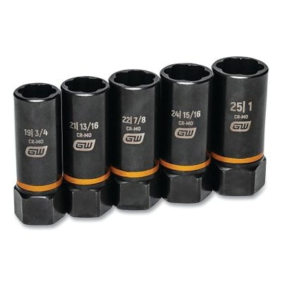 Bolt Biter Deep Extraction Socket Set, 1/2 in drive, SAE/Metric, 5 Piece