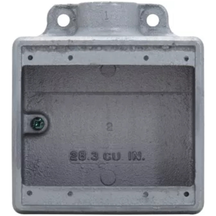 Copper-Free Aluminum Cast FS 2-Gang Box, 3/4 in. End Hub