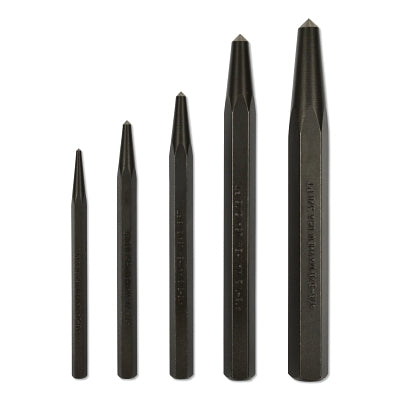 5 Pc Center Punch Kits, Pointed, English