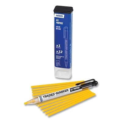 Trades Marker All Purpose Marker, 1/8 in Tip, Yellow