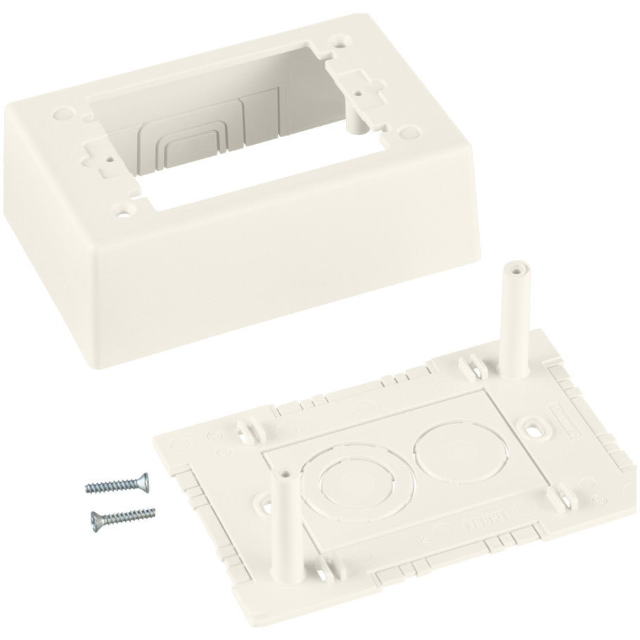 Non-Metallic Power Rated Outlet Box For LD Series Raceway, White