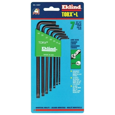 Torx L-Key Sets, Long Allen Wrench, 7 pieces