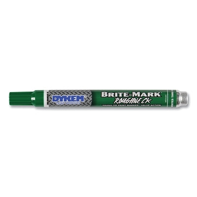 BRITE-MARK ROUGHNECK Paint Marker, Green, Medium (#16), Bullet, Valve Action