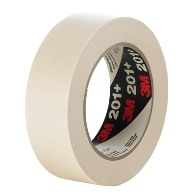 3M 051115-64741 General Use Masking Tape 201+, 36 mm X 55 m x 4.4 mil, Tan