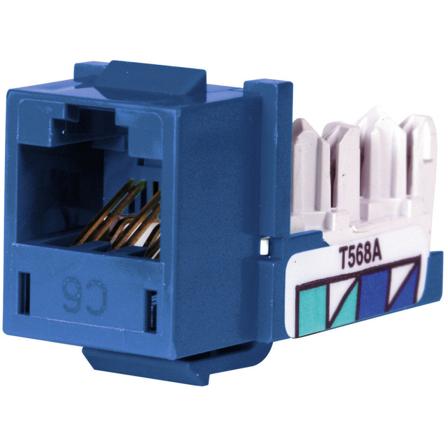 Xcelerator Cat 6 Keystone Jack, Blue