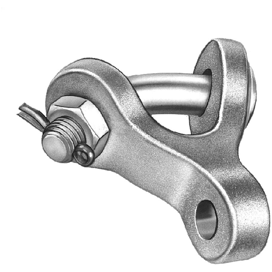 Y-Clevis Eye, Iron, Stainless Steel (Pin), 0.813 (Eye Hole) in. Dia
