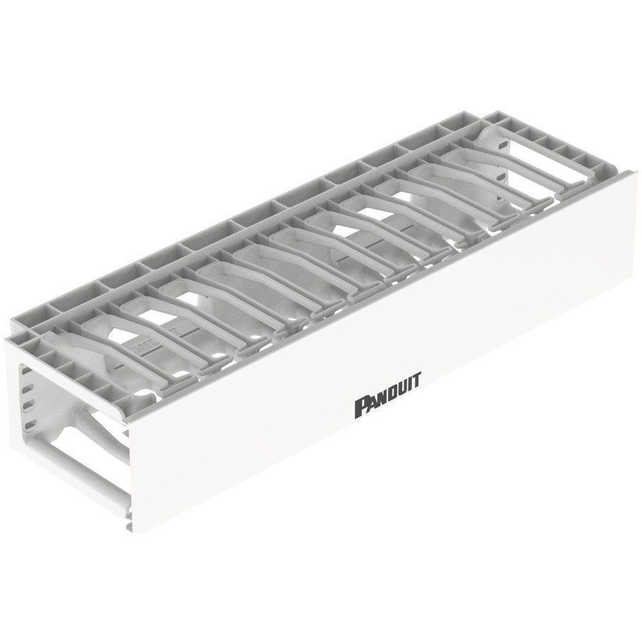 NetManager, Horizontal Cable Manager, 1 -Sided, Horizontal, Black, 3.5 in. H, 19 in. W, 6.2 in. D