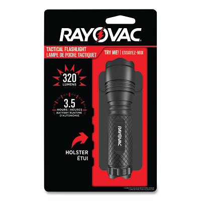 RoughNeck LED Tactical Flashlight, 3 AAA, 260 Lumens, Black