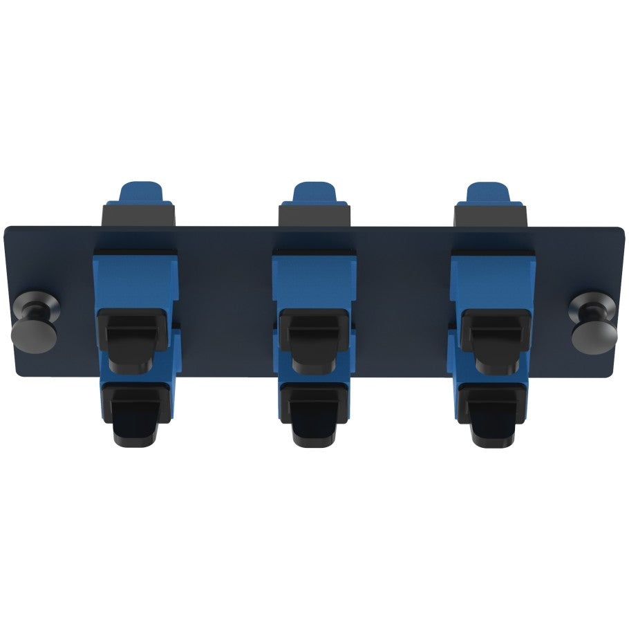 Opticom Fiber Optic Adapter Panels, Singlemode (OS1/2), (6) Simplex Adapters for 6-Strand Fiber
