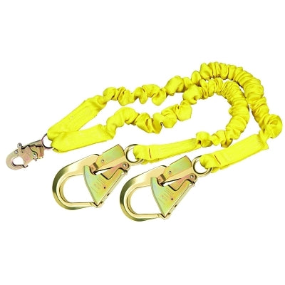 3M 1244409 ShockWave2 Shock Absorbing Lanyard, 6 1/4 in, Double Locking Snap, 2 Legs