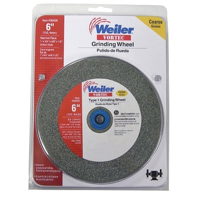 Vortec Pro Type 1 Grinding Wheels, 6 X 3/4, 1" Arbor, 36