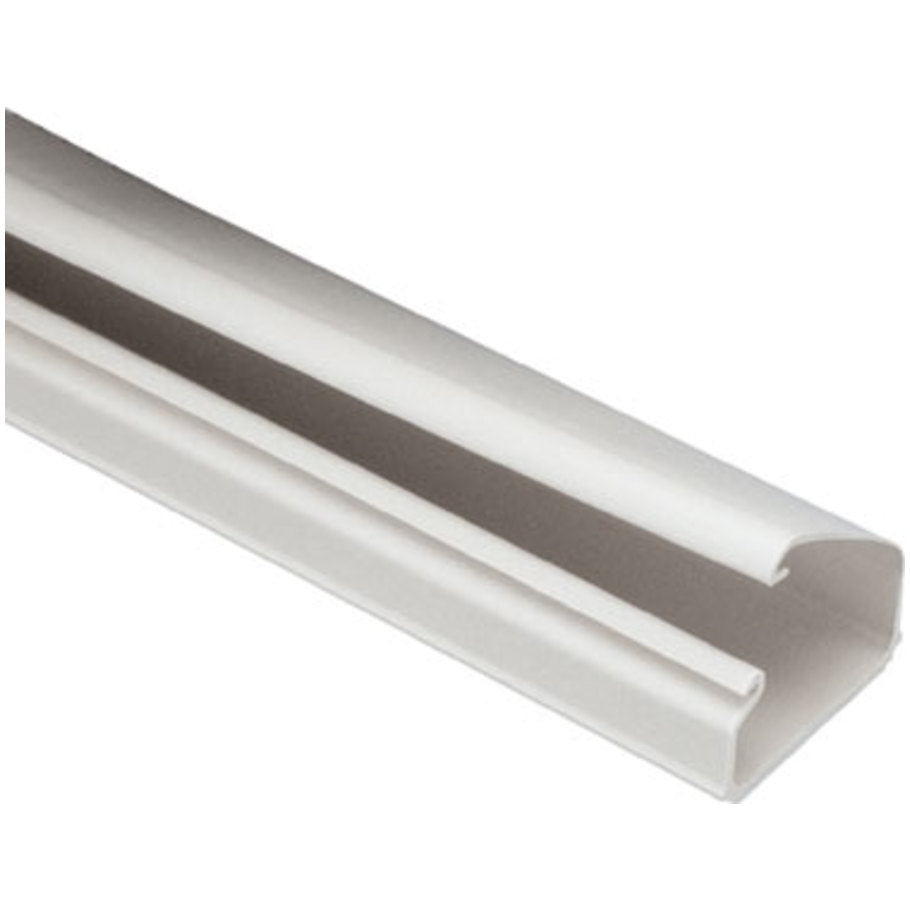 Pan-Way LD10 Non-Metallic 1-Piece Latching Surface Raceway, Adhesive Backing, White, 10 ft.