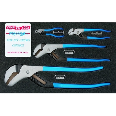 Tongue and Groove Straight Jaw Plier Set, 3 Pc, 6.5 in L, 9.5 in L, and 12 in L