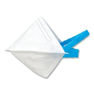 N95 Pouch Respirator, Half Face, 2 Head Straps, White, Small