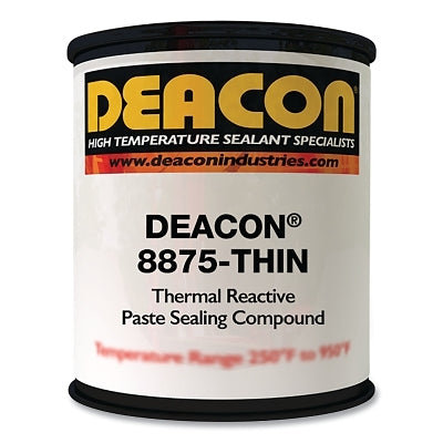 8875-THIN Thermal Reactive Paste Sealing Compound, 10 oz, Tube, Brown