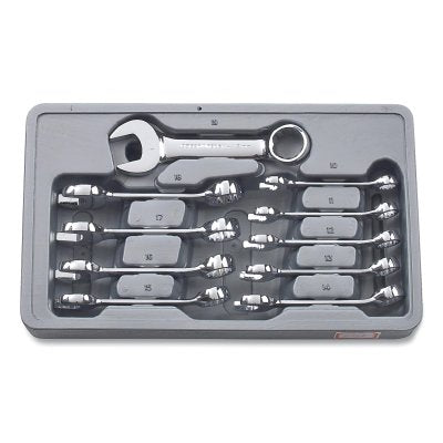 10 Pc. 12 Point Stubby Combination Metric Wrench Set