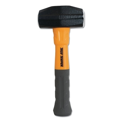 Toughstrike Double-Face Hand Drill Hammer, 3 lb Head Wt, 10.5 in Overall L, Straight Fiberglass Handle