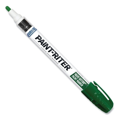 PAINT-RITER VALVE ACTION Paint Marker, Green, 1/8 in Tip, Medium