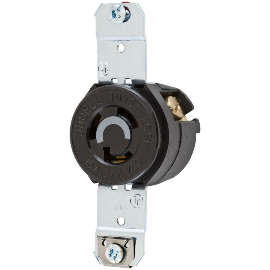 2P3W, 15A 277V, L7-15R, Single, Brown RTP, Without mounting screws