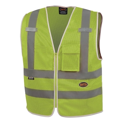 6853U/6854U Mesh Multi-Pocket Safety Vest, 3X-Large, Green