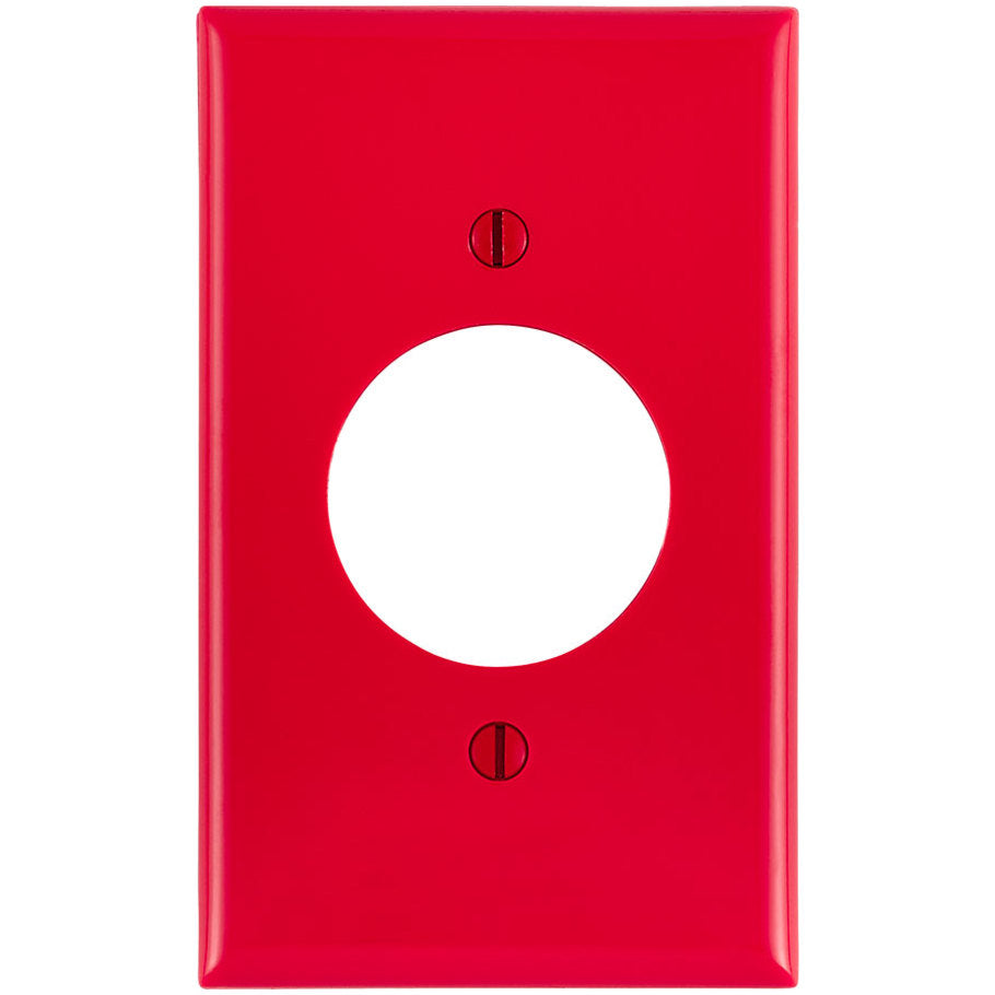 Nylon 1 Gang Device Mount Wall Plate For Single 1.60 Inch Dia. Device, Red