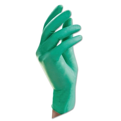 NeoTouch 25-201 Extended Cuff Disposable Gloves, Powder Free, Textured, 5.1 mil, Large, Green