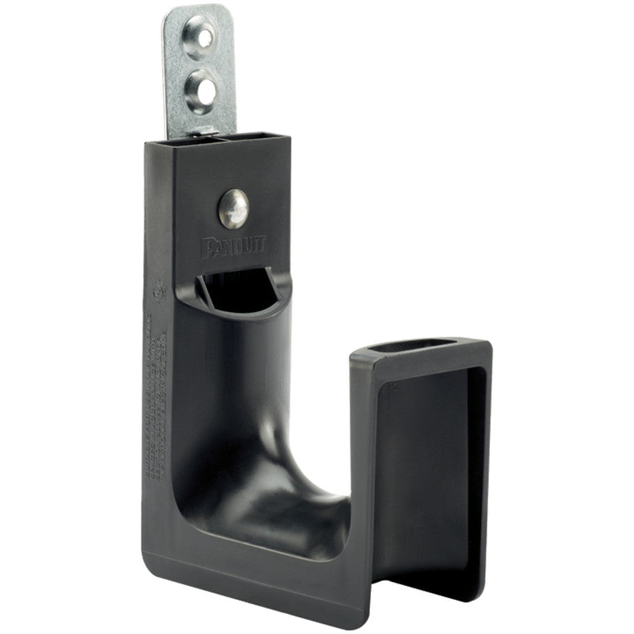 J-PRO Cable Support With Bracket, Wall Mount (Powder Actuated), Max.Bundle Dia. 0.75 in., (1) 5/32 (M4) Hole, Nylon 6.6, Black