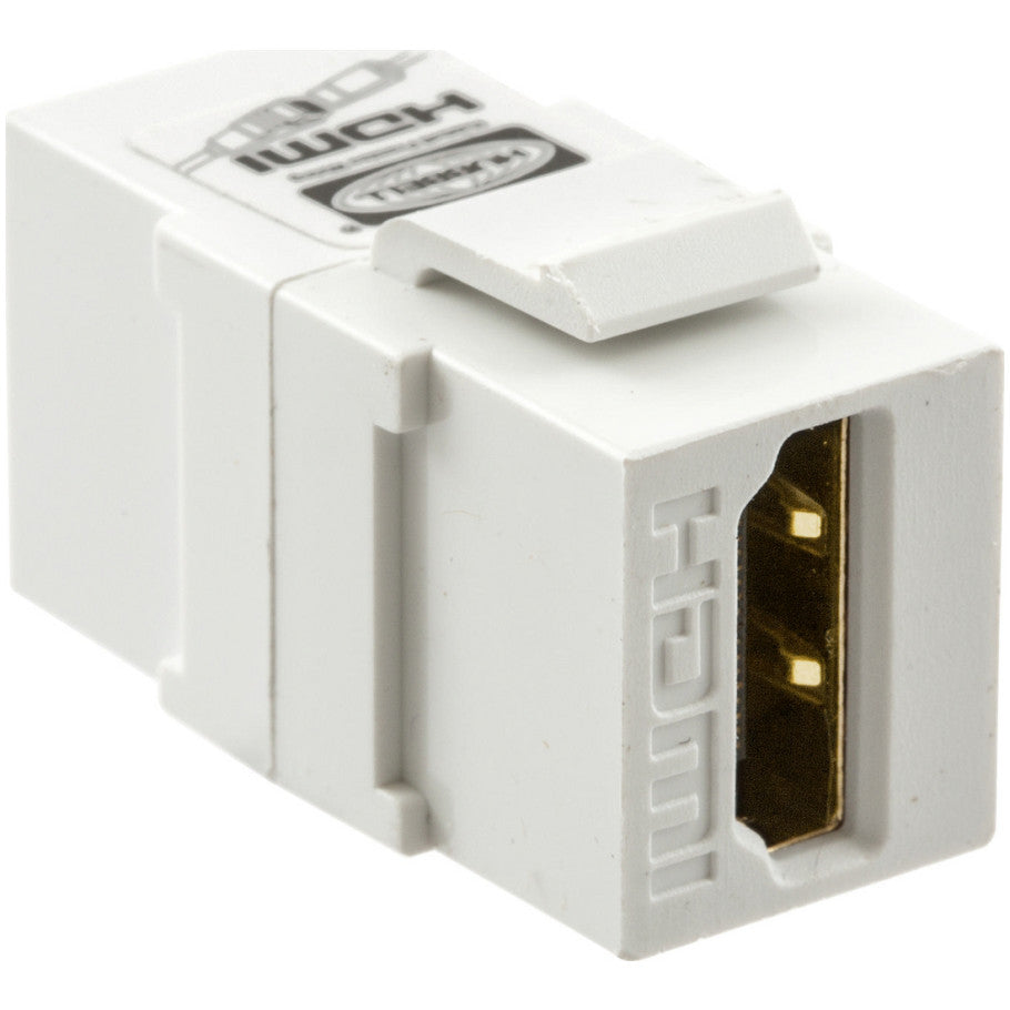 Snap-Fit, Keystone, HHDMI, Feedthrough Connector, White