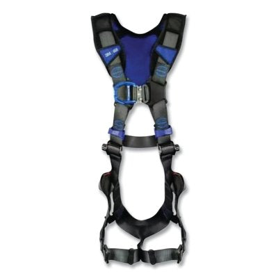 3M 1403202 ExoFit X300 X-Style Climbing Vest Safety Harness, Back/Front D-Rings, Med/Lg, Auto-Locking QC/Revolver