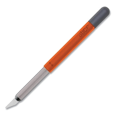 Craft Knife, 6-1/2 in L, Fixed Blade, Ceramic, Nylon Handle, Black/Orange, with Safety Cap