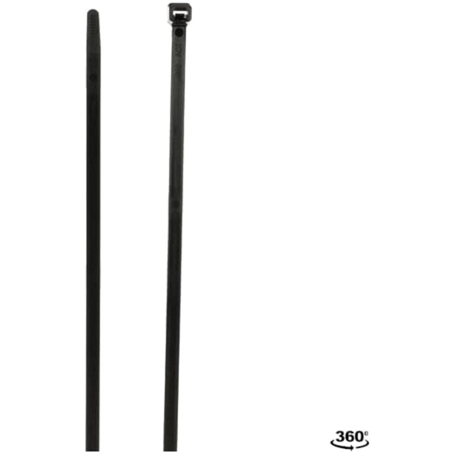 Catamount Cable Tie, 14.284 L x 0.30 in. W, Nylon 6.6, UV Black