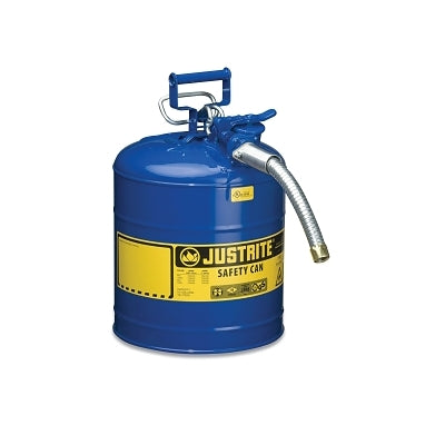 Type II AccuFlow Safety Can, Kerosene, 5 gal, Blue, Includes 1 in OD Flexible Metal Hose